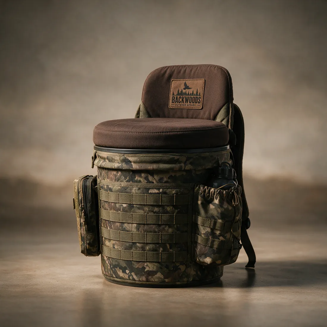 Backwoods seat pack concept on a studio set